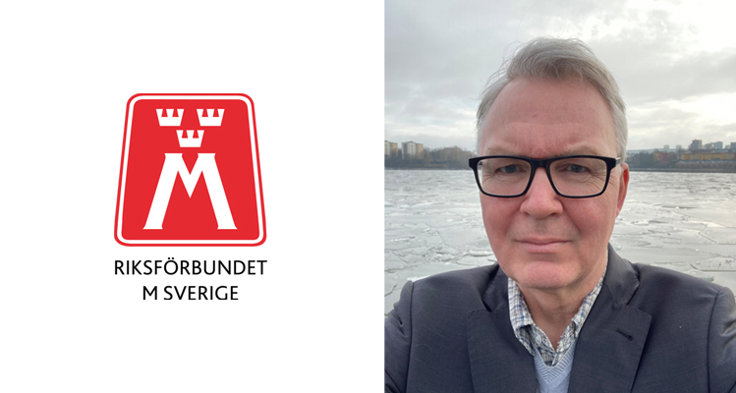 Henrik Nyberg, kommunikatör på M Sverige och talesperson för Nätverk på gemensam väg.