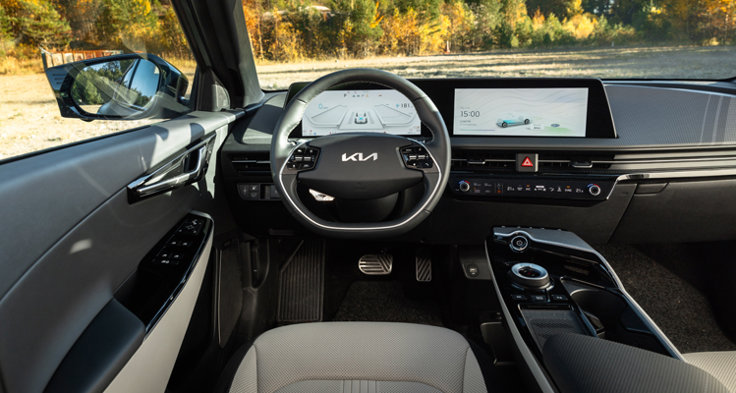 M Sverige Testar Kia Ev6 Awd Instrumentpanel