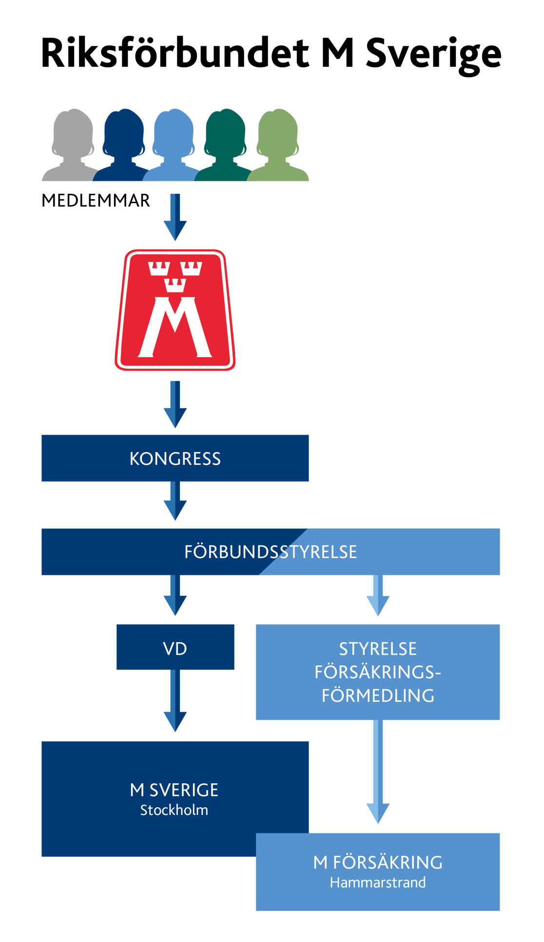 M Sverige organisation