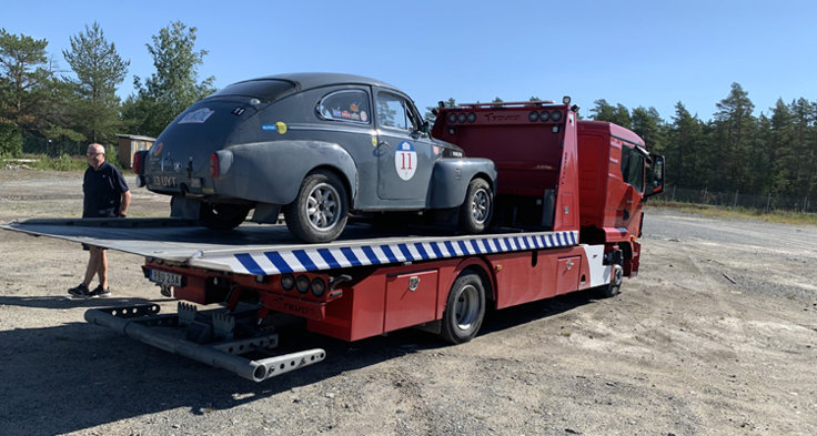 5 juli 2026: Bärgning på efter drivlinehaveri.