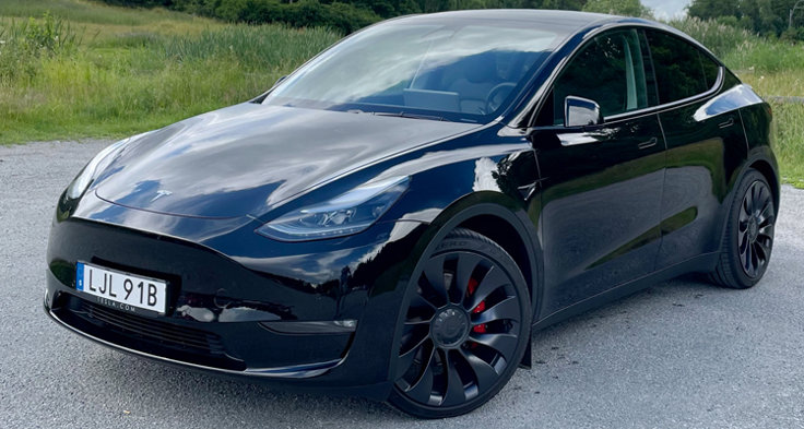 M Sverige Test Av Tesla Model Y Performance 