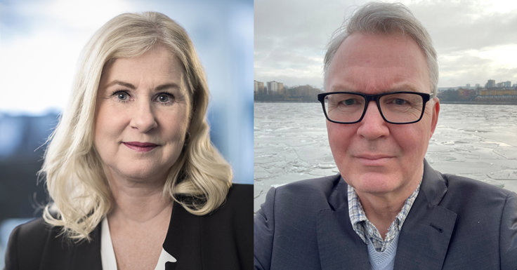 Heléne Lilja, Chef för kommunikation och samhälle och Henrik Nyberg, utredare på Riksförbundet M Sverige