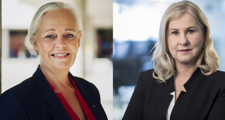 Caroline Drabe, vd och Heléne Lilja, chef Kommunikation och Samhälle, Riksförbundet M Sverige.