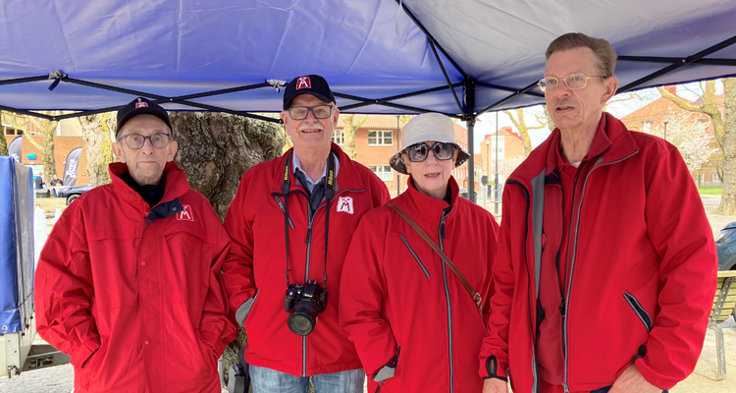 4 maj 2024: Representanter från styrelsen, Lokalklubb Skåne Sydväst deltog vid Elbilsmässan i Ystad. Foto: Sofia Paulsson