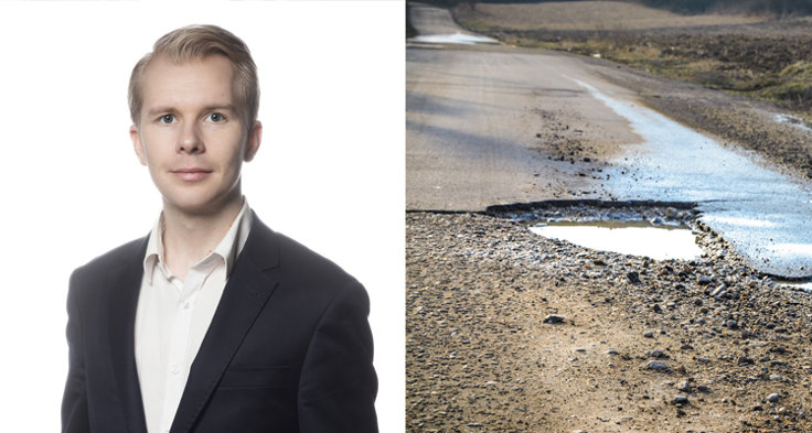 –Vi väntar oss sämre vägar framöver. Nedbrytningshastigheten av vägnätet går allt snabbare till följd av ökad mängd tyngre trafik och eftersatt underhåll. säger Tony Gunnarsson M Sverige.