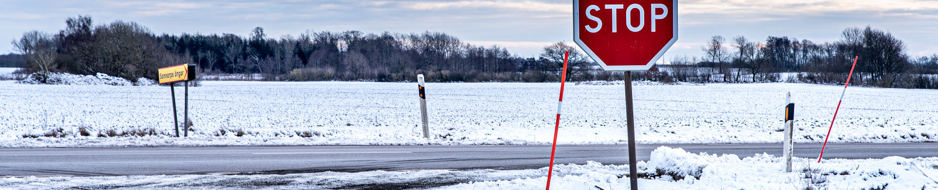 Stoppskylt banner