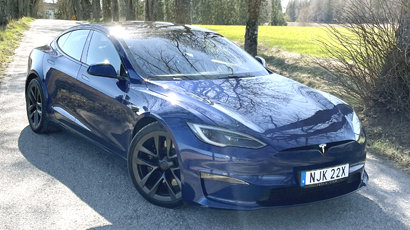 M Sverige Test Tesla Model S PLAID 410