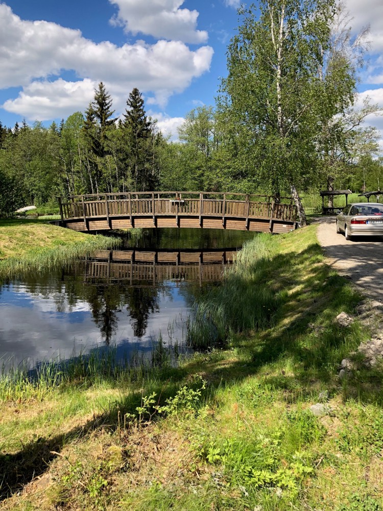 På bilden ses vy över länets bästa rastplats 2020 - Prästbäcken
