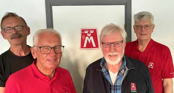 Vätternrundan 2026: Från vänster: Lasse Karlsson, Sven Milered, Björn Jonzon och Bosse Wistrand. Foto: Hans Sävenhed.