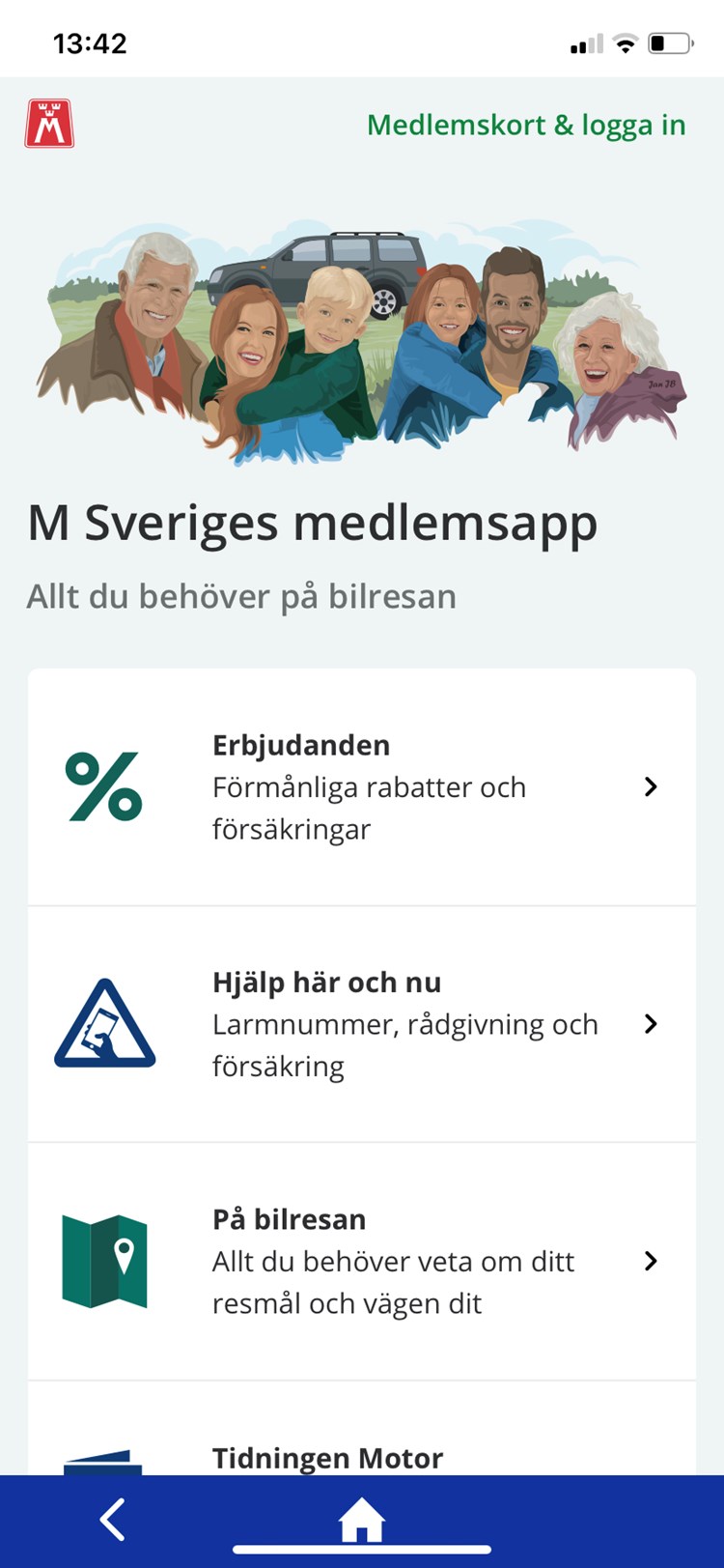 M Sveriges app- hjälp på resan