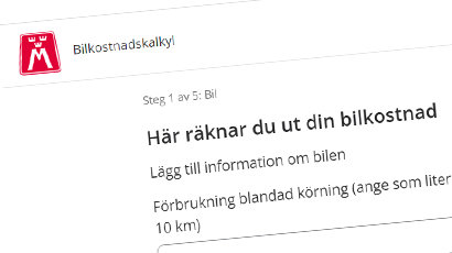 M Sverige Bilkostnadskalkyl 410