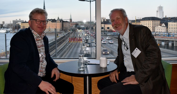 Kongressledamöterna Johan Granlund och Hans Andersson njöt av föreläsningar och utsikt.