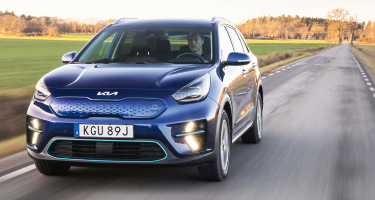 M Sverige Testar Populäraste Elbilarna KIA E Niro Front