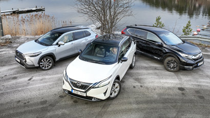 M Sverige Test Av Honda CR V Hybrid 2.0 AWD CVT Nissan Qashqai E Power Toyota Corolla Cross Elhybrid 2.0 AWD I 410