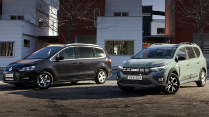 Tidningen Motor jämför Dacia Jogger Hybrid 140 Extreme och Volkswagen Sharan 2,0 TDI DSG