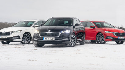 M Sverige Testar Octavia Combi TGI G Tec IV Och TDI 150 DSG Front