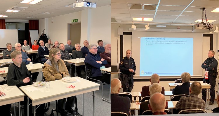 Medlemsmöte tisdag 31 januari: ett efterlängtat medlemsmöte i Växjö med ett mycket intressant föredrag av trafikpolisen.