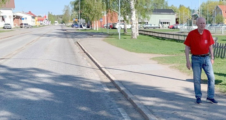 21 maj 2026: HG Lindgren på plats för mätning av trafik utan för Tunaskolan.