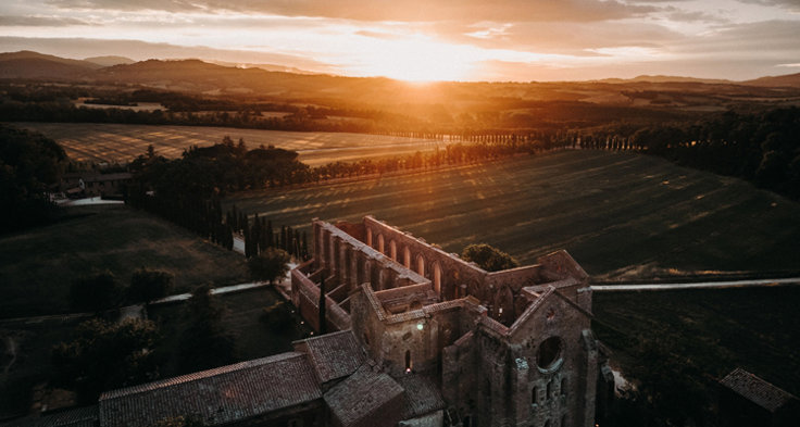 Klostret San Galgano, Chiusdino i Siena.