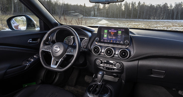 M Sverige Testar Hybrider Nissan Juke Hybrid DIG T 143 4AMT Interiör