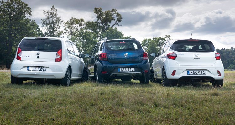 M Sverige testar Dacia Sandero Stepway, Hyundai i10 och Seat Mii Electric