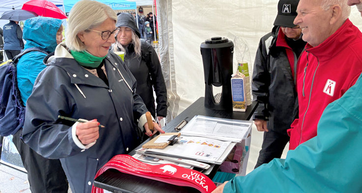 Beredsskabsdagarna: Vår monter med bland annat utdelning av viltremsor.