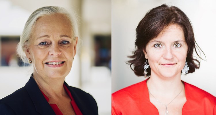 Debattörerna Caroline Drabe, vd Riksförbundet M Sverige och Laurianne Krid, generaldirektör Fédération Internationale de l'Automobile (FIA) Region I.