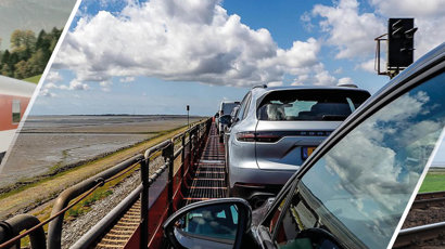 Närbild på tåghjulet mot rälsen