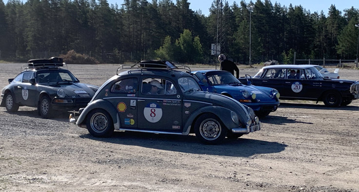5 juli 2026: Deltagande bilar på Nordic Challenge.